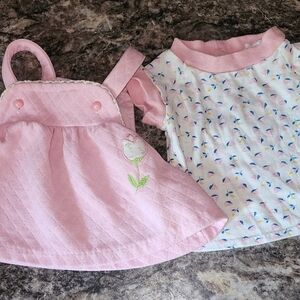 Carters Pink Dress with Shirt fits cabbage Patch Dolls Size 9 months